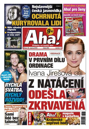 Obálka e-magazínu AHA! 30.8.2016