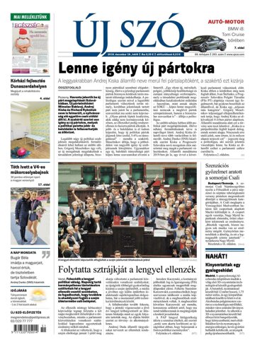 Obálka e-magazínu Új Szó 19.12.2016