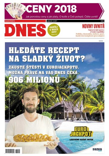 Obálka e-magazínu MF Dnes 29.12.2017