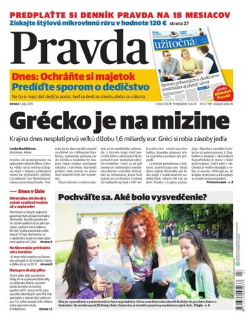 Obálka e-magazínu Pravda 1.7.2015