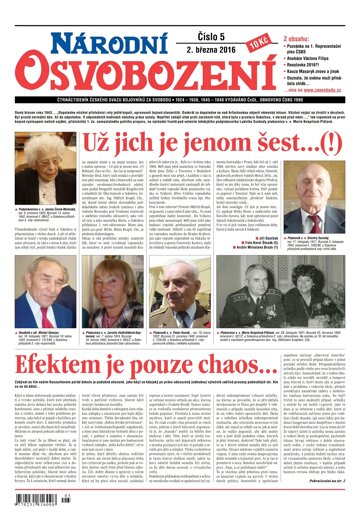 Obálka e-magazínu Národní Osvobození 5/2016