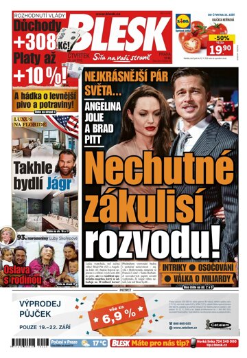 Obálka e-magazínu Blesk 22.9.2016