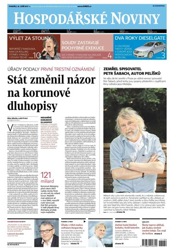 Obálka e-magazínu Hospodářské noviny 180 - 18.9.2017