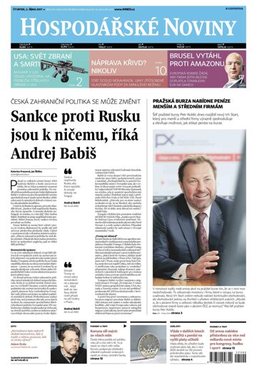 Obálka e-magazínu Hospodářské noviny 192 - 5.10.2017