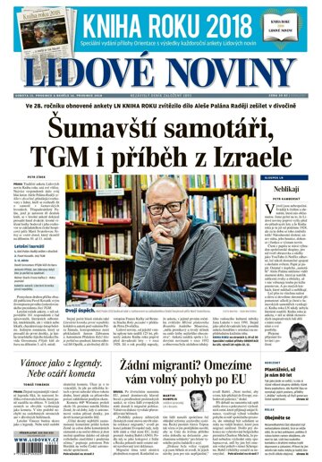 Obálka e-magazínu Lidové noviny 15.12.2018