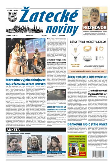 Obálka e-magazínu Žatecké noviny 49/2017