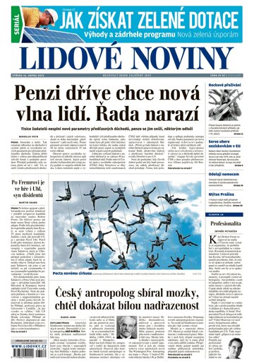 Obálka e-magazínu Lidové noviny 16.8.2023