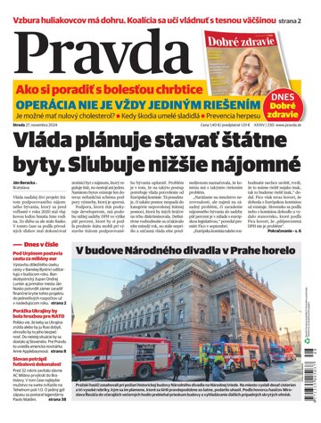 Obálka e-magazínu Pravda 27. 11. 2024