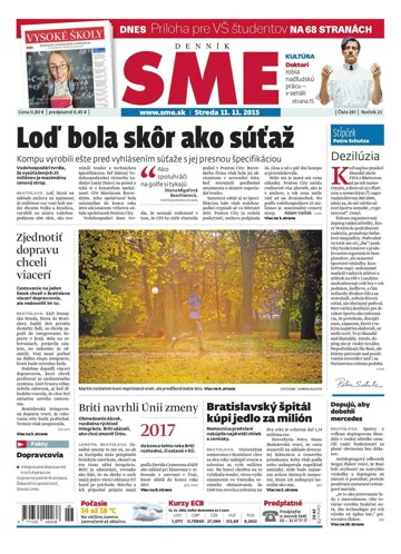 Obálka e-magazínu SME 11.11.2015