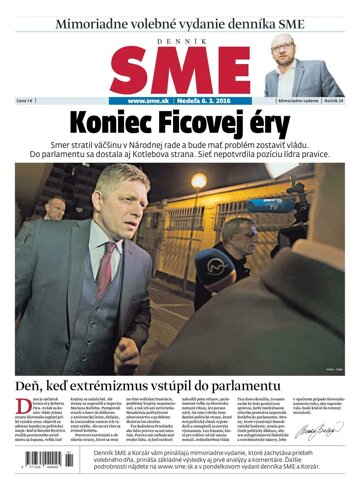 Obálka e-magazínu SME 6.3.2016