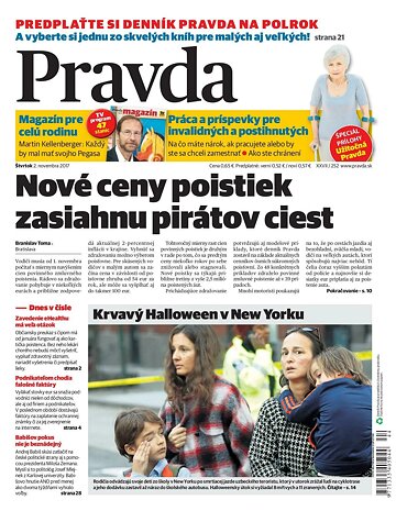 Obálka e-magazínu Pravda 2. 11. 2017