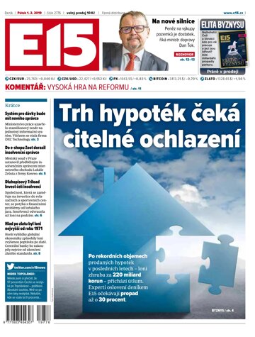 Obálka e-magazínu E15 1.2.2019