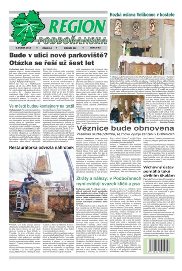 Obálka e-magazínu Region Podbořanska 14/2015