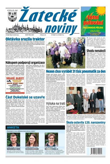 Obálka e-magazínu Žatecké noviny 25/2015