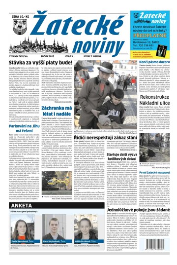 Obálka e-magazínu Žatecké noviny 9/2017