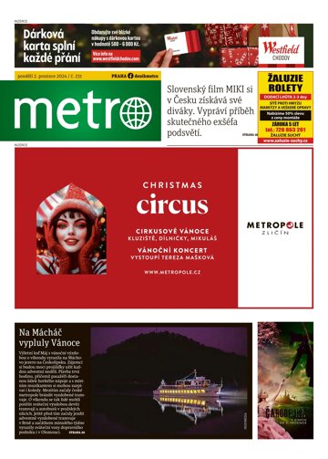 Obálka e-magazínu deník METRO 2.12.2024