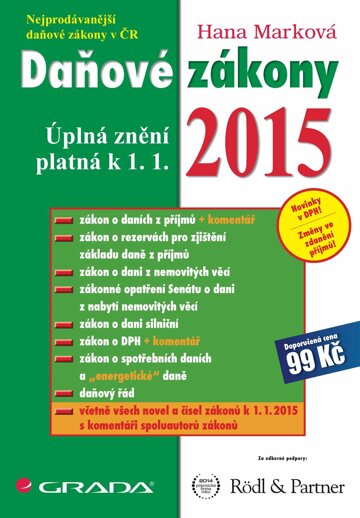 Obálka knihy Daňové zákony 2015