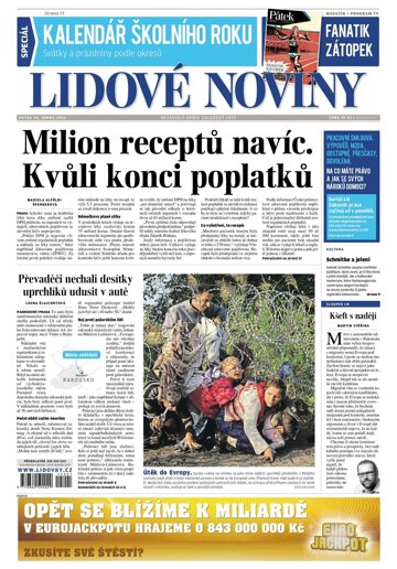 Obálka e-magazínu Lidové noviny 28.8.2015