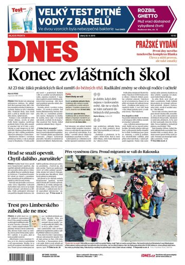 Obálka e-magazínu MF Dnes 22.9.2015