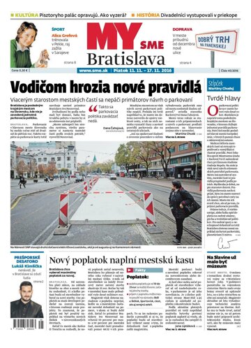 Obálka e-magazínu SME MY Bratislava 11.11.2016