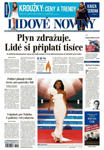 Obálka e-magazínu Lidové noviny 11.9.2018