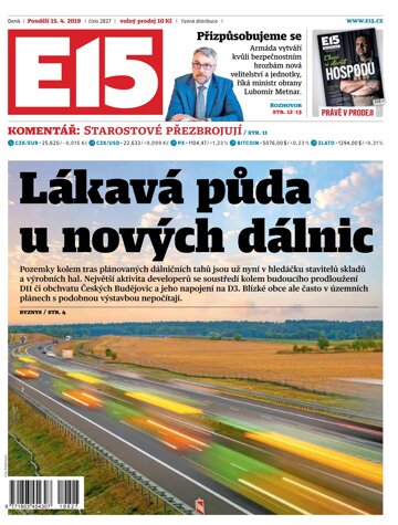 Obálka e-magazínu E15 15.4.2019