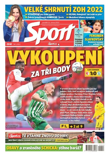 Obálka e-magazínu Sport 21.2.2022