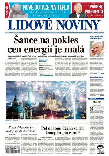 Obálka e-magazínu Lidové noviny 2.1.2023