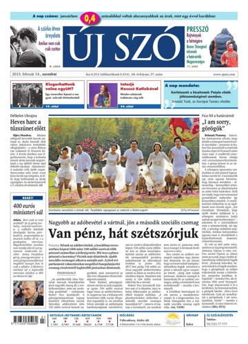 Obálka e-magazínu Új Szó 14.2.2015