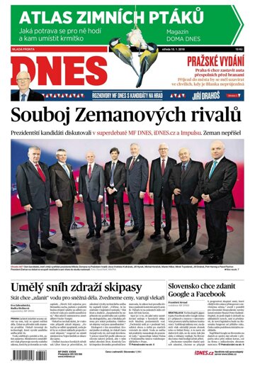 Obálka e-magazínu MF Dnes 10.1.2018