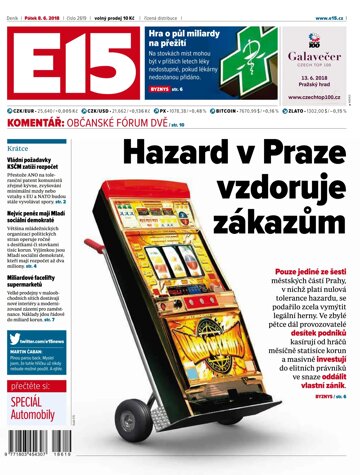 Obálka e-magazínu E15 8.6.2018