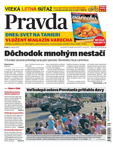 Obálka e-magazínu Pravda 30. 8. 2019