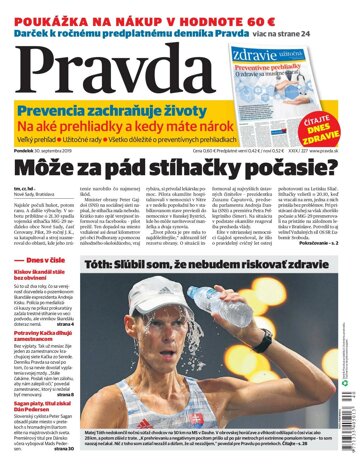 Obálka e-magazínu Pravda 30. 9. 2019