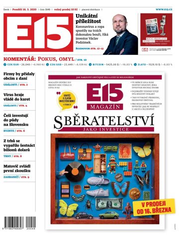 Obálka e-magazínu E15 16.3.2020