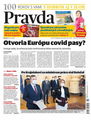 Obálka e-magazínu Pravda 18. 3. 2021