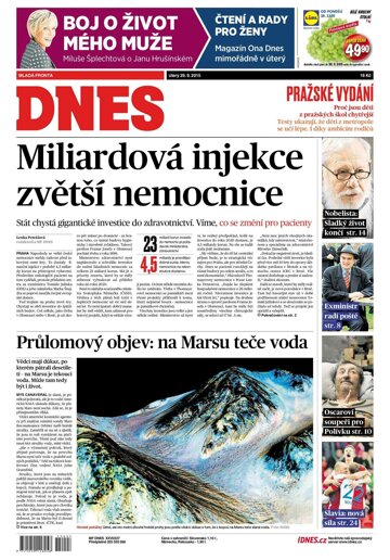 Obálka e-magazínu MF Dnes 29.9.2015