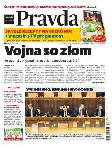 Obálka e-magazínu Pravda 24. 3. 2016