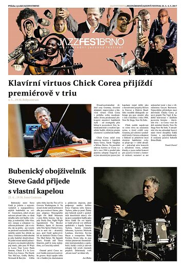 Obálka e-magazínu Hospodářské noviny - příloha 055 - 17.3.2017 příloha JazzFest Brno