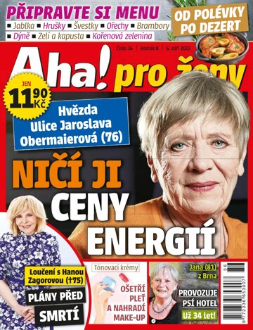 Obálka e-magazínu AHA! pro ženy 36/2022