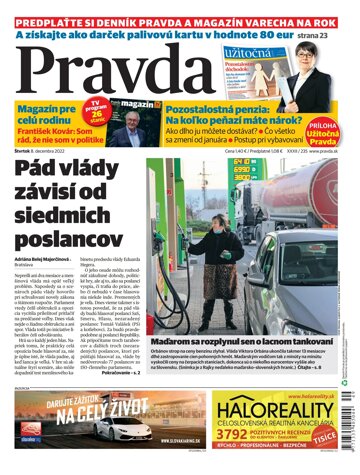 Obálka e-magazínu Pravda 08. 12. 2022