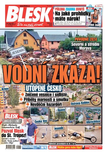 Obálka e-magazínu Blesk 16.9.2024