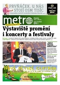 Obálka e-magazínu deník METRO 3.9.2013