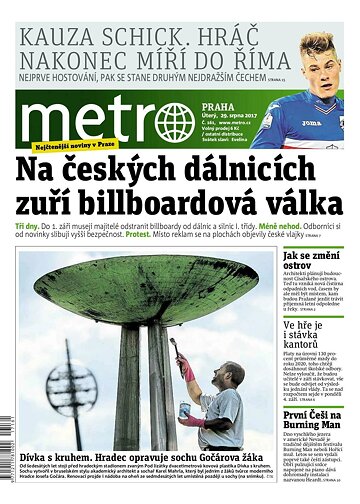 Obálka e-magazínu deník METRO 29.8.2017