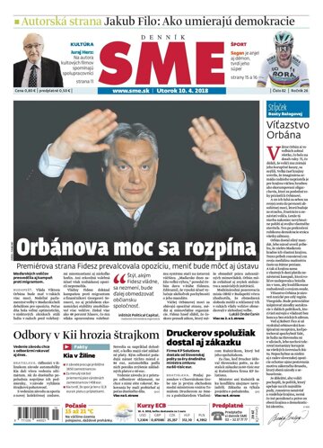 Obálka e-magazínu SME 10.4.2018