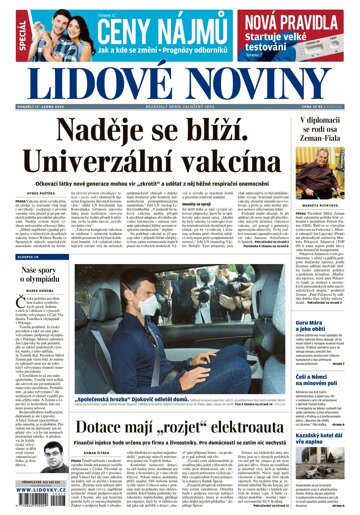 Obálka e-magazínu Lidové noviny 17.1.2022