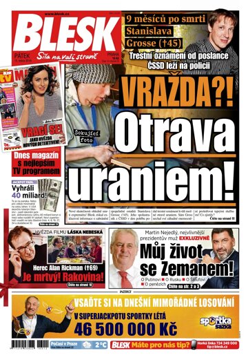 Obálka e-magazínu Blesk 15.1.2016