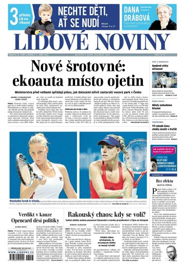 Obálka e-magazínu Lidové noviny 10.9.2016