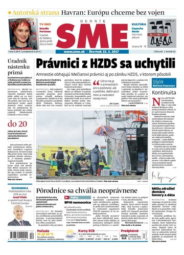 Obálka e-magazínu SME 23.3.2017