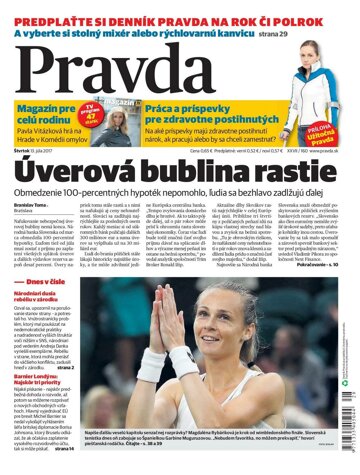 Obálka e-magazínu Pravda 13.7.2017