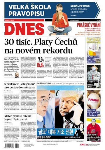 Obálka e-magazínu MF Dnes 6.9.2017